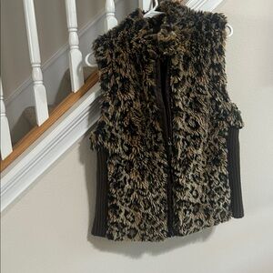 Chico's Brown Faux Fur Vest